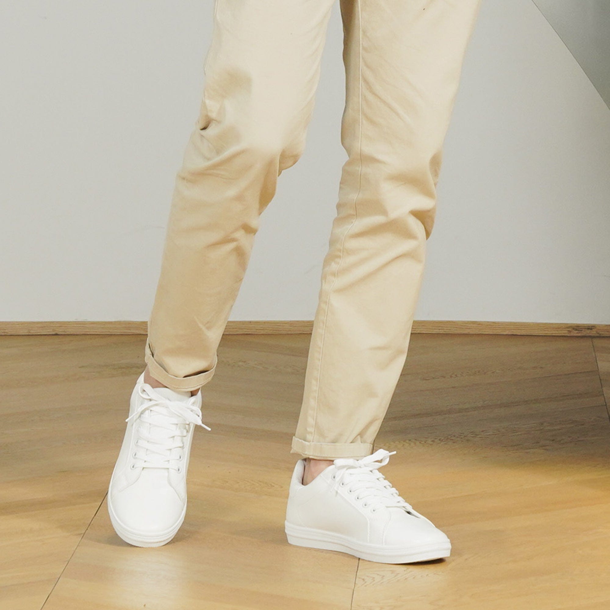 Jousen Men's Fashion Sneakers White Shoes for Men Casual Breathable Shoes