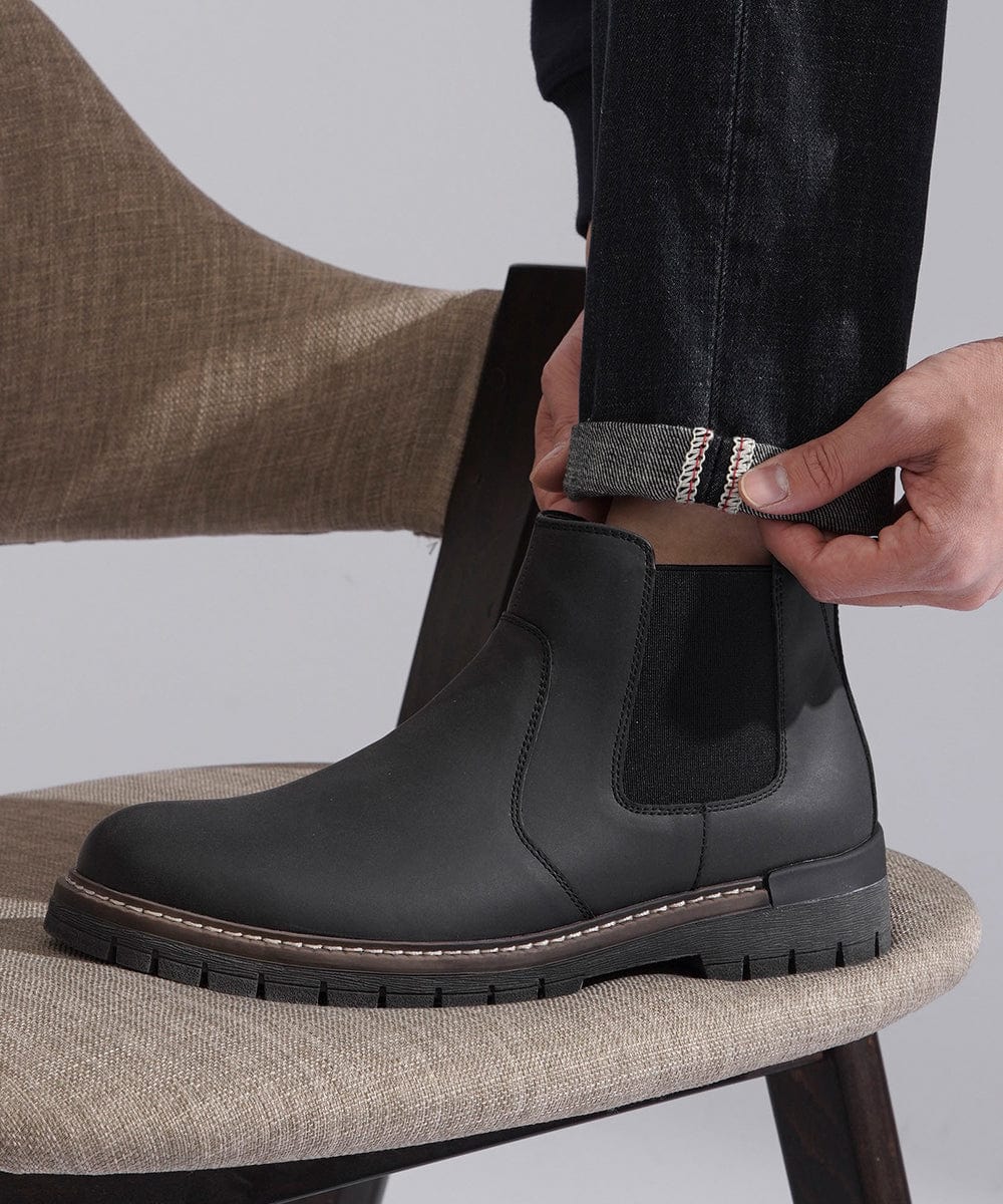 Jousen Men's Boots Casual Mens Slip On Boots Ankle Chelsea Boots for Men