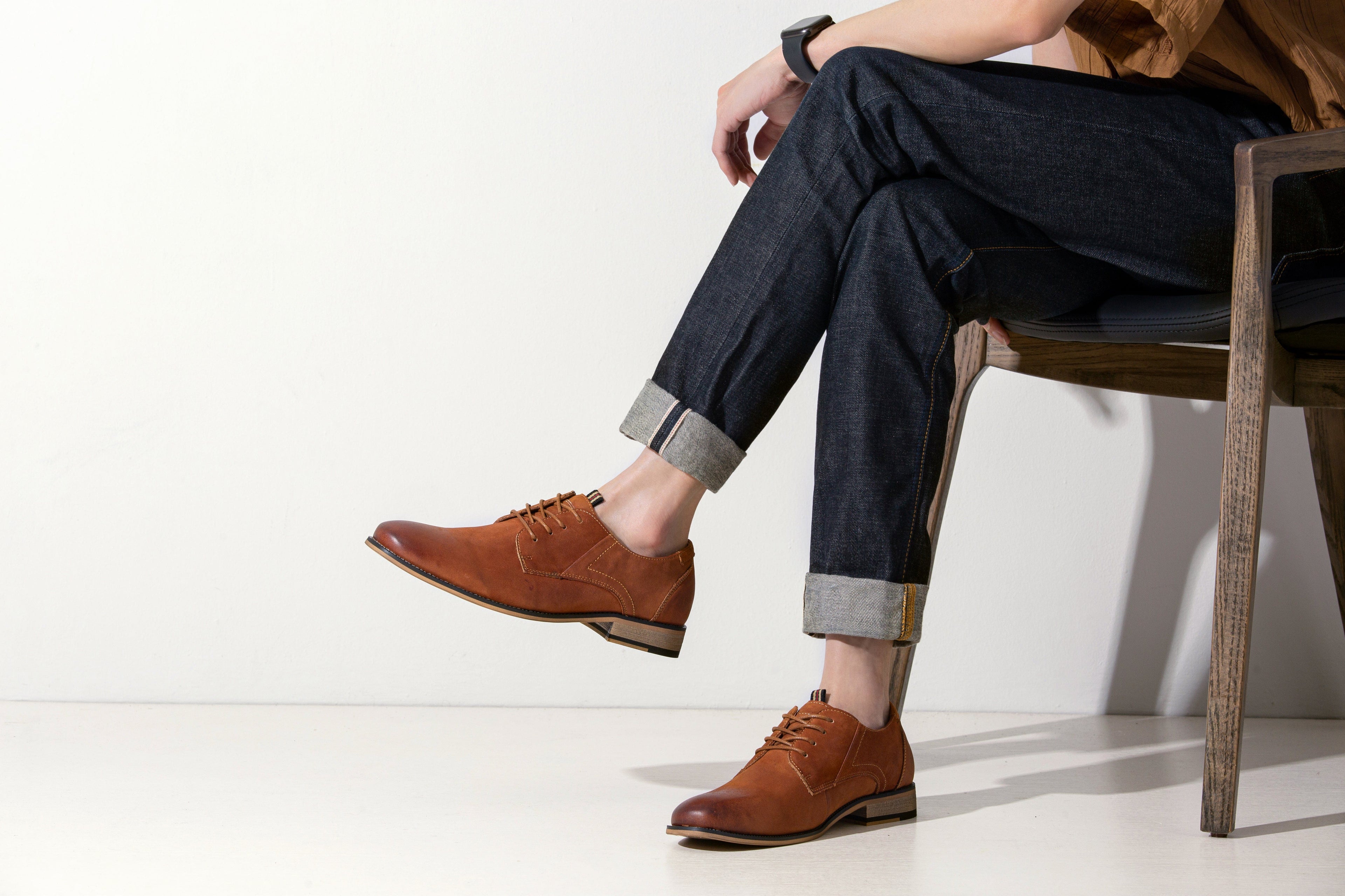 Jousen Mens Dress Shoes Formal Leather Oxford Classical Business Derby Shoes