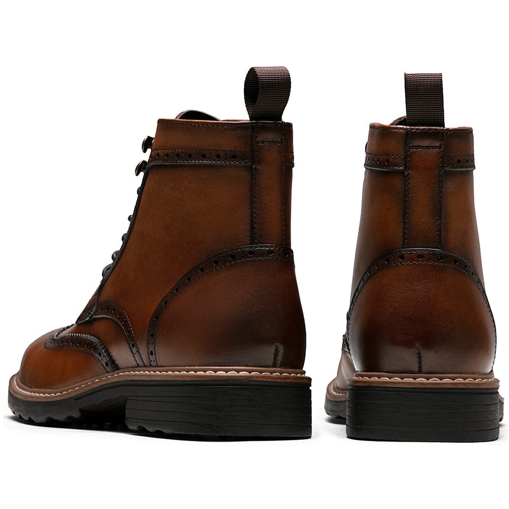Men's Leather Wingtip Formal Boots | JOUSEN
