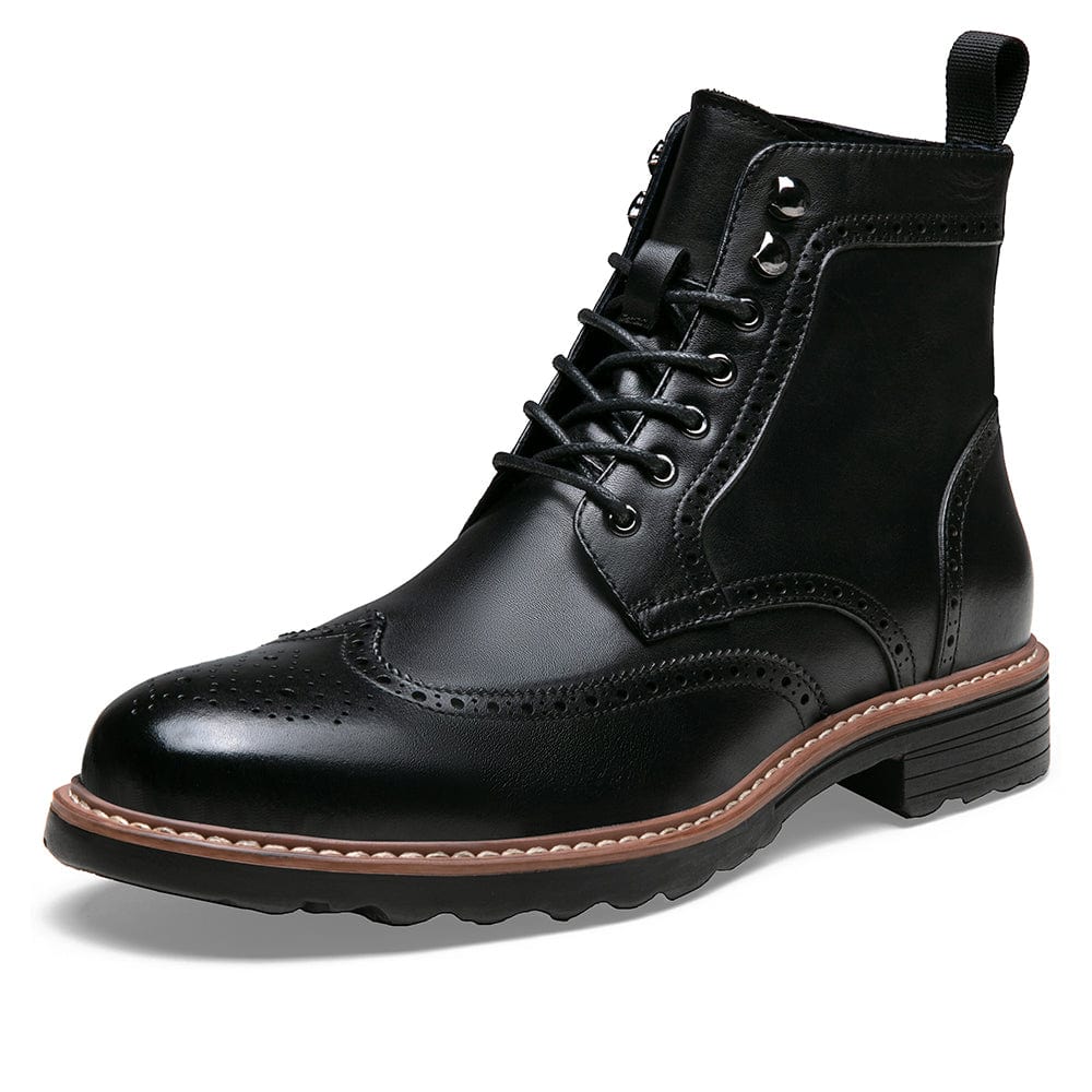 Men's Leather Wingtip Formal Boots | JOUSEN