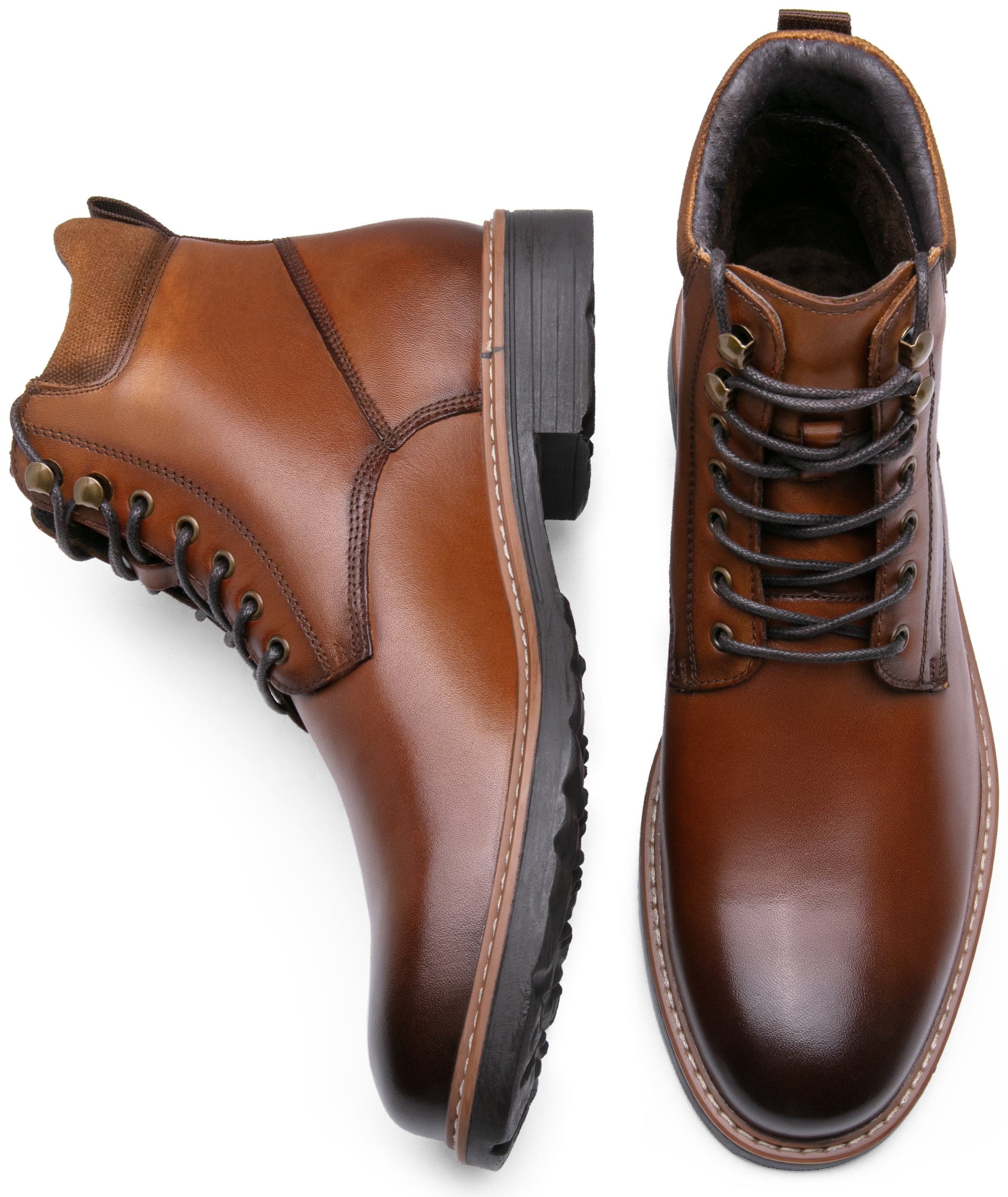 Jousen Mens Boots Chukka Dress Boots Premium Leather Cap Toe Casual Boots for Men