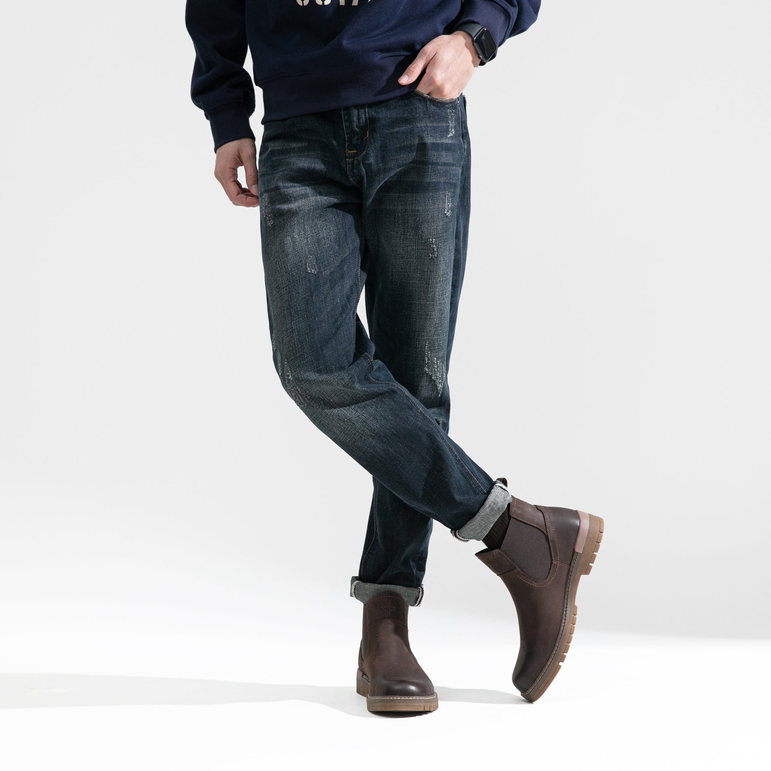 Men's Leather Casual Retro Slip On Ankle Boots | JOUSEN