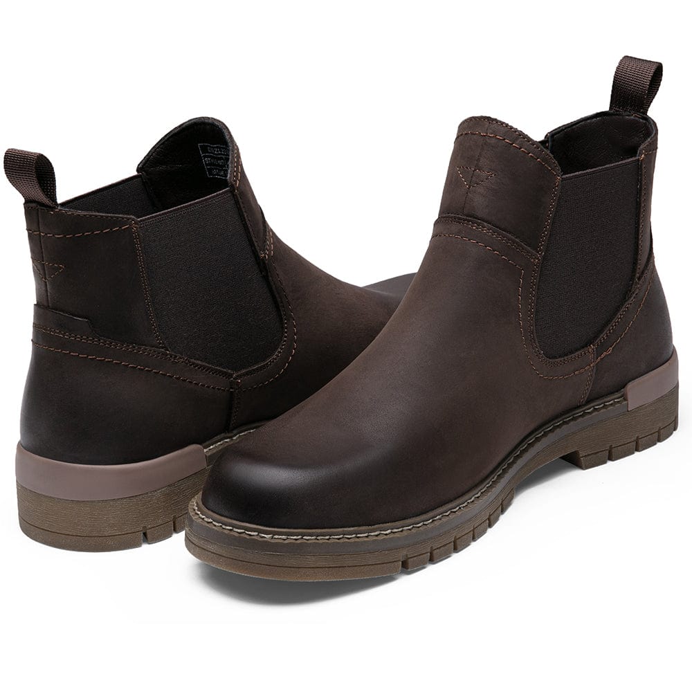 Men's Leather Casual Retro Slip On Ankle Boots | JOUSEN