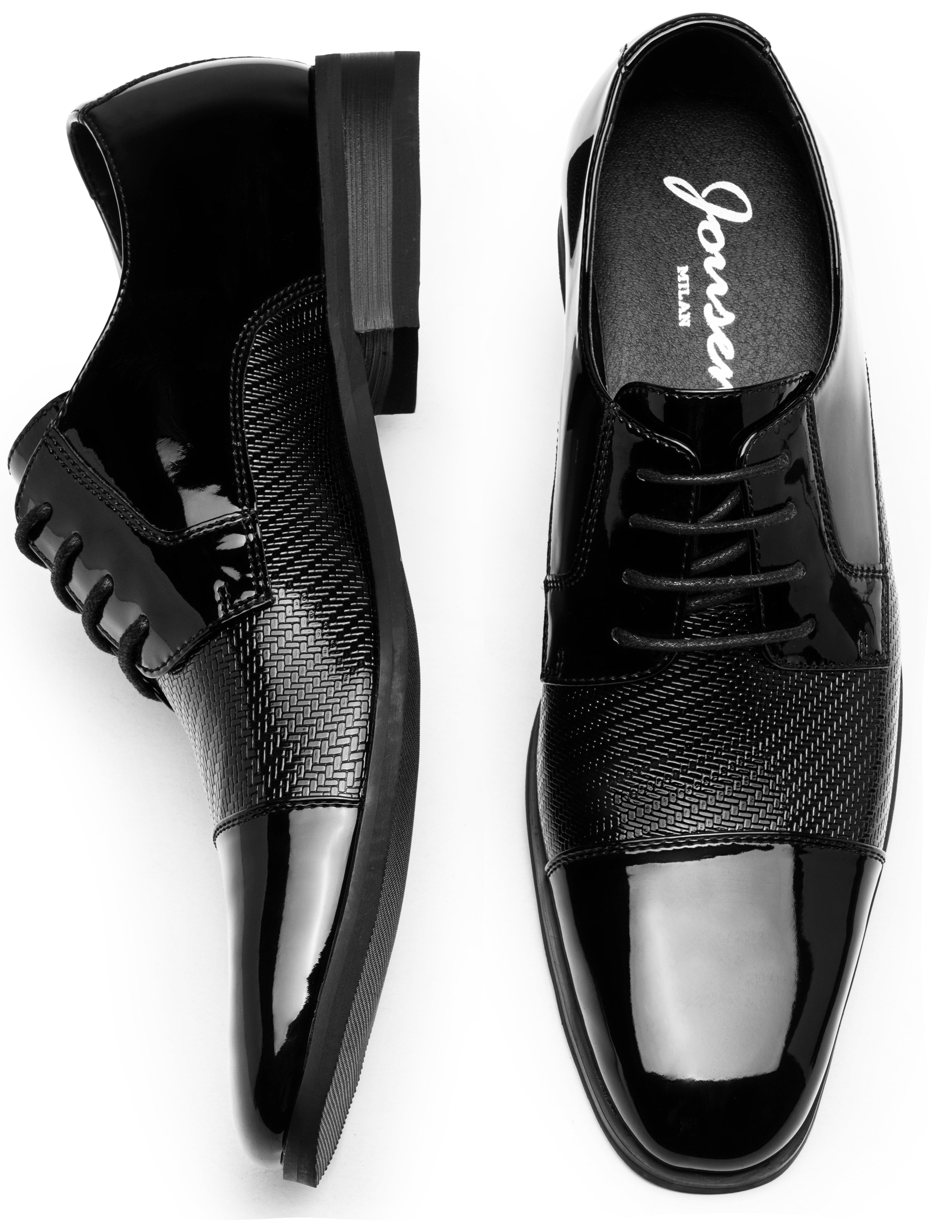 Jousen Mens Dress Shoes Tuxedo Patent Oxford Classic Comfortable Dress Shoes for Men