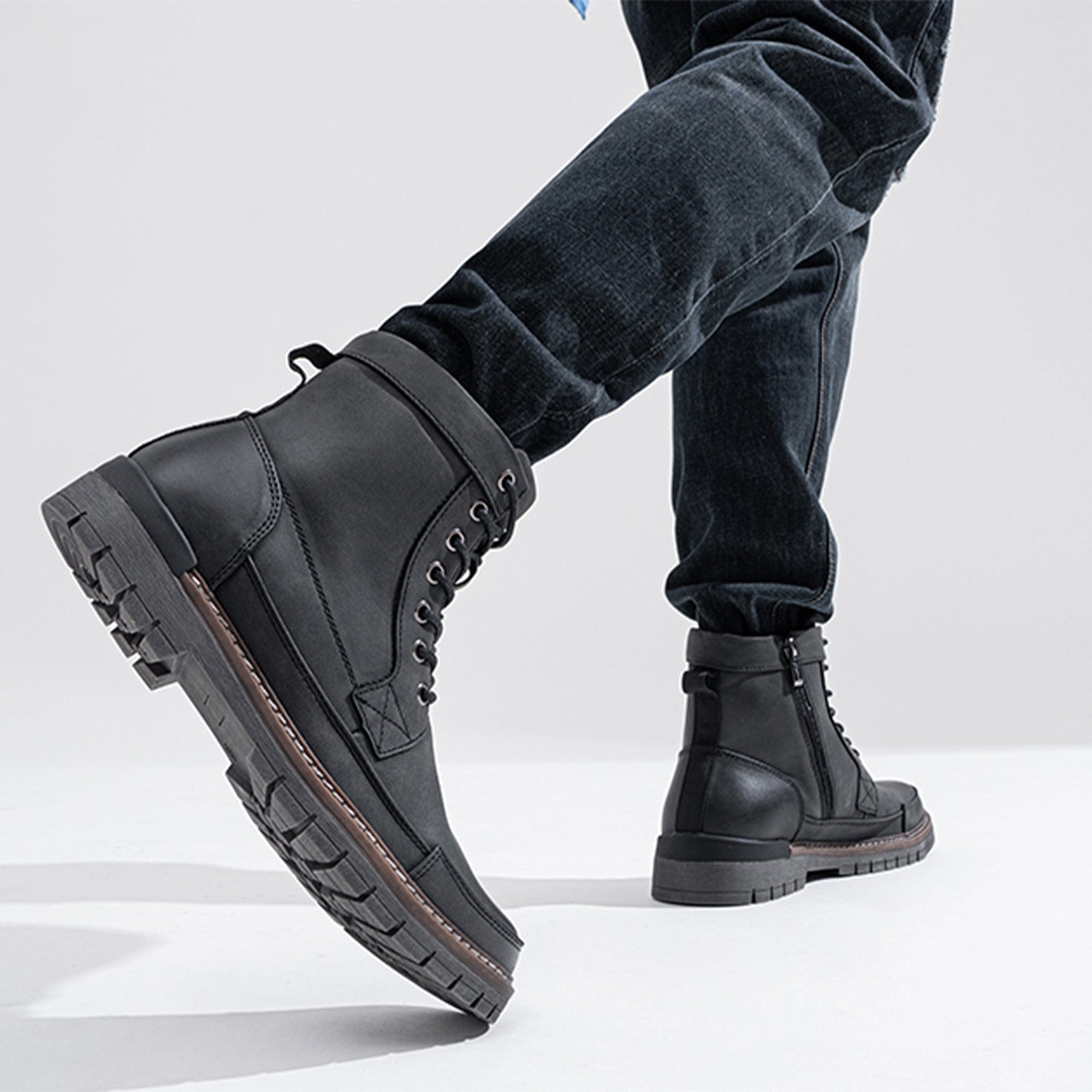 Jousen Men's Chukka Motorcycle Boots