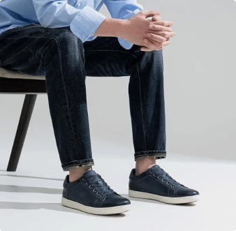 Jousen Men' s Casual Shoes Leather Dress Sneakers Business Casual Shoes for Men Breathable Fashion Sneakers