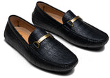 Men's Loafers Crocodile Printed Casual Shoes