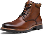 Jousen Mens Boots Chukka Dress Boots Premium Leather Cap Toe Casual Boots for Men