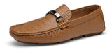 Men's Loafers Crocodile Printed Casual Shoes