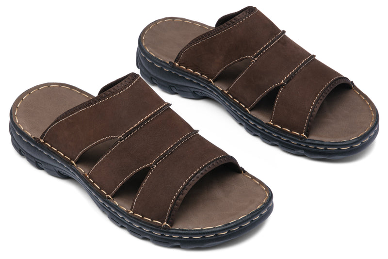 Men's Leather Outdoor Beach Slide Sandals | JOUSEN