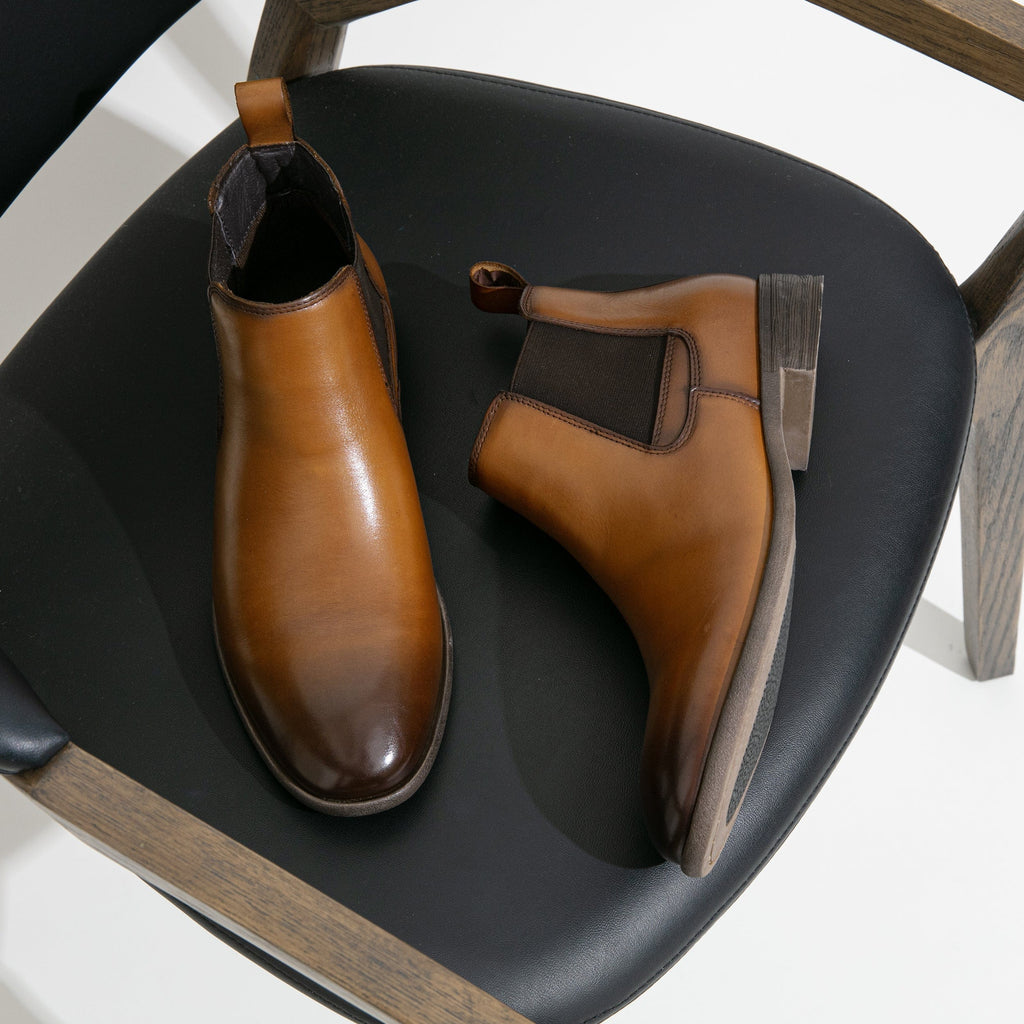 Men's Chelsea Leather Dress Boots | JOUSEN