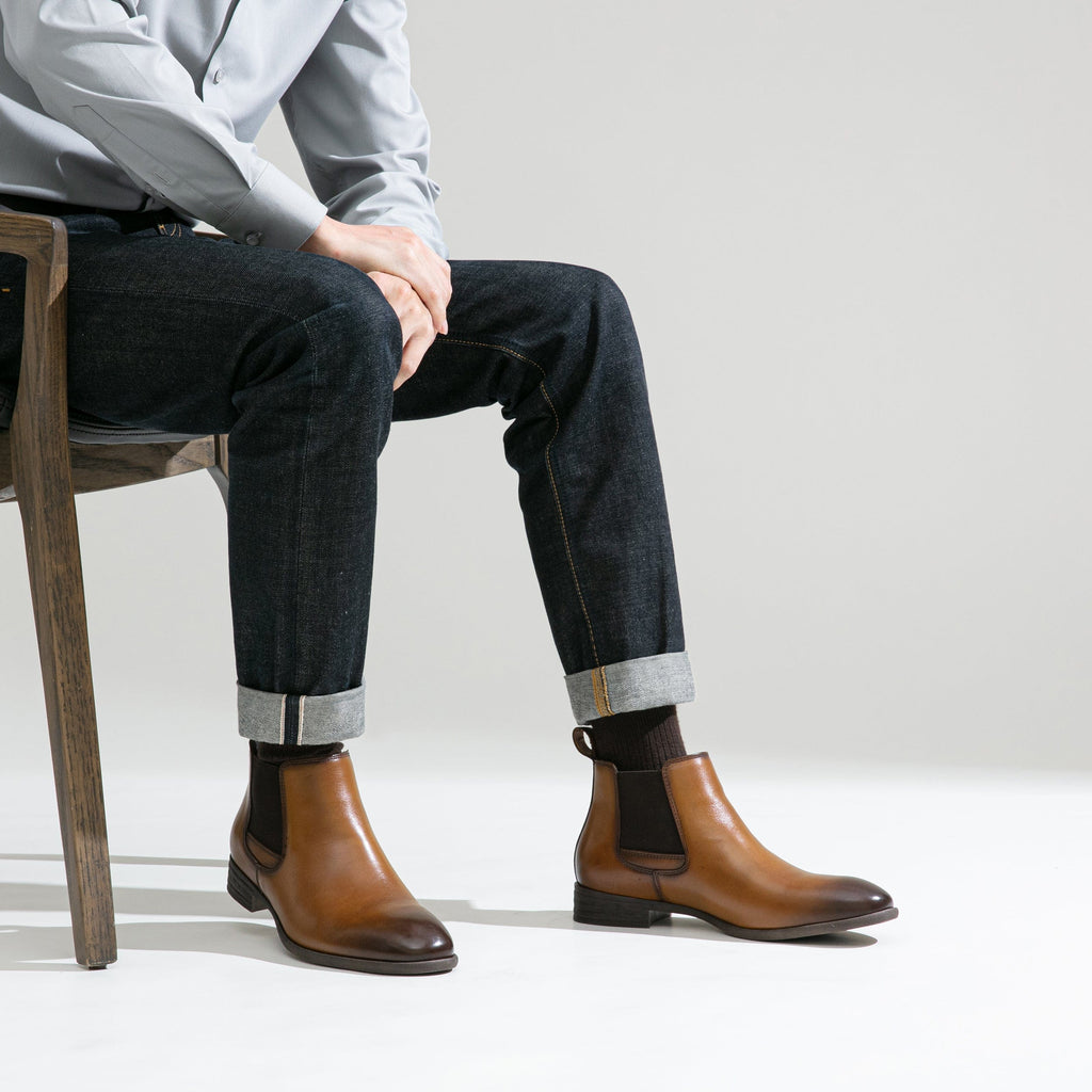 Men's Chelsea Leather Dress Boots | JOUSEN