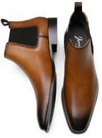 Men's Polished Leather Chelsea Dress Boot | JOUSEN