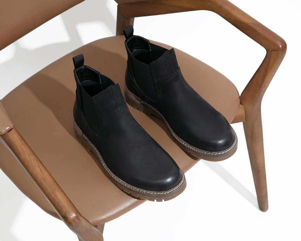 Men's Leather Casual Retro Slip On Ankle Boots | JOUSEN