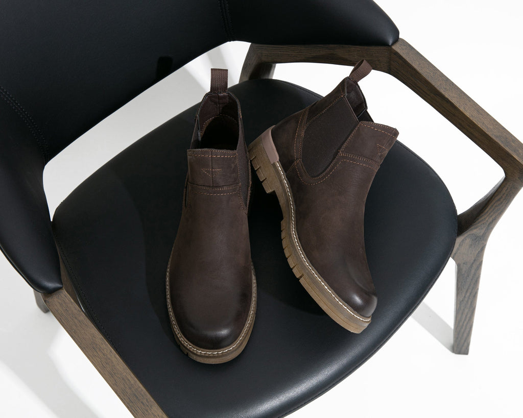 Men's Leather Casual Retro Slip On Ankle Boots | JOUSEN