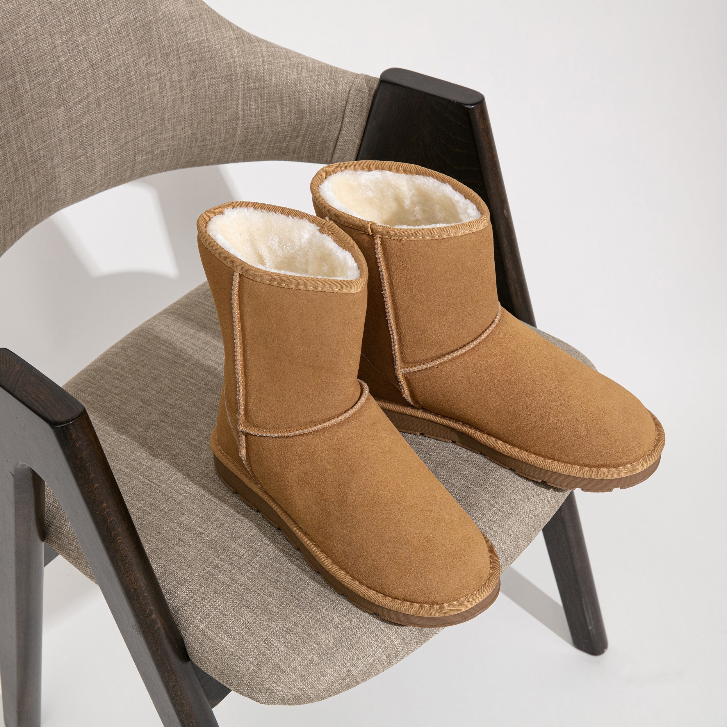 Men's Winter Suede Snow Leather Non-Slip Ankle Boots | JOUSEN