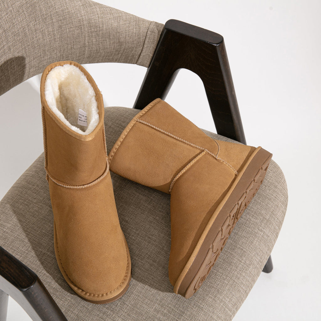 Men's Winter Suede Snow Leather Non-Slip Ankle Boots | JOUSEN
