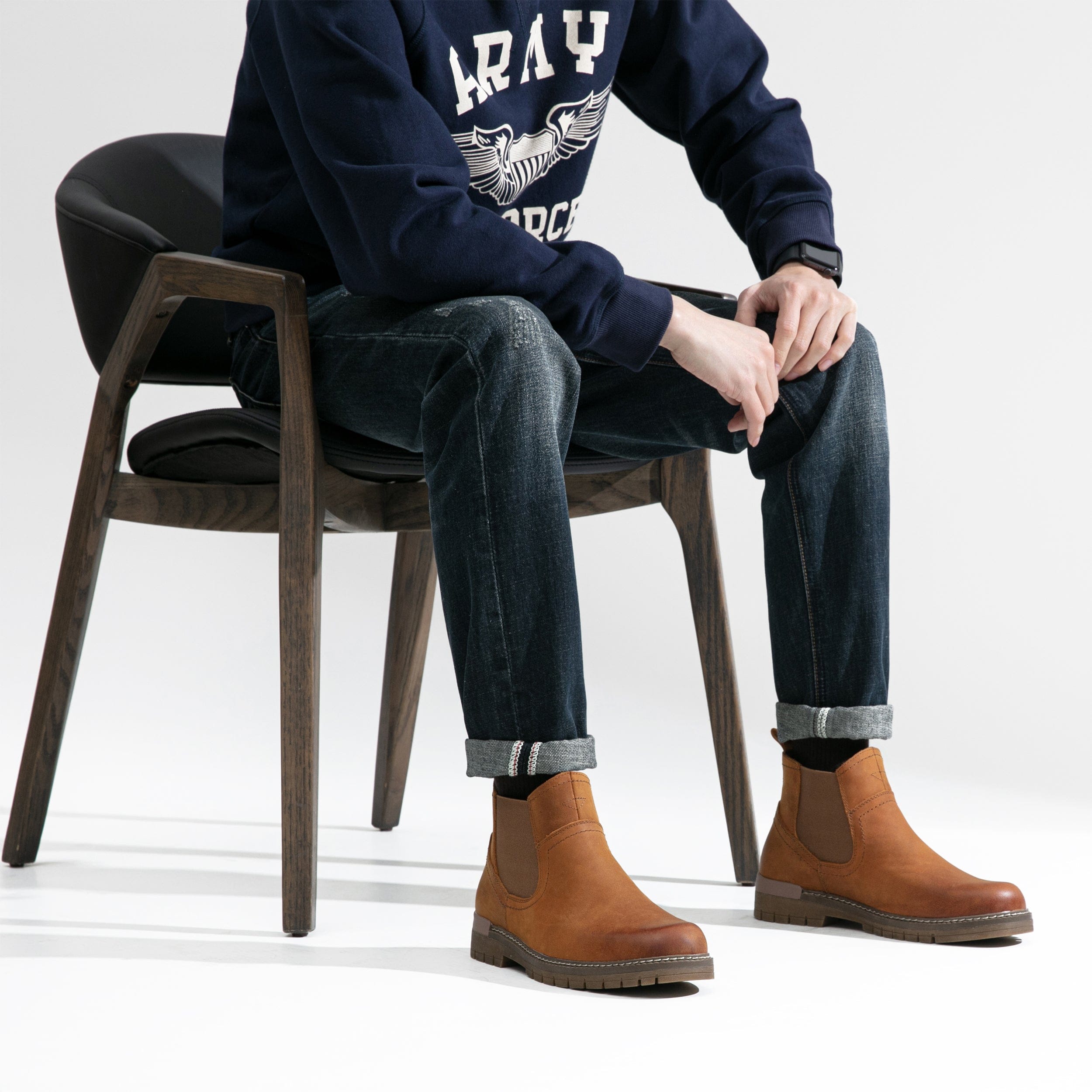 Men's Leather Casual Retro Slip On Ankle Boots | JOUSEN
