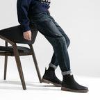 Men's Leather Casual Retro Slip On Ankle Boots | JOUSEN