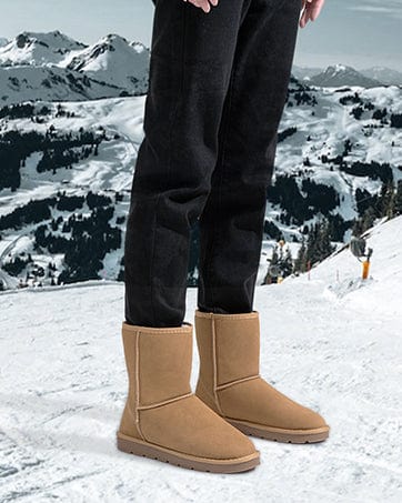 Men's Winter Suede Snow Leather Non-Slip Ankle Boots | JOUSEN