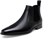 Jousen Men's Chelsea Boots Polished Premium Leather Ankle Dress Boots Classic Retro Slip On Boots for Men