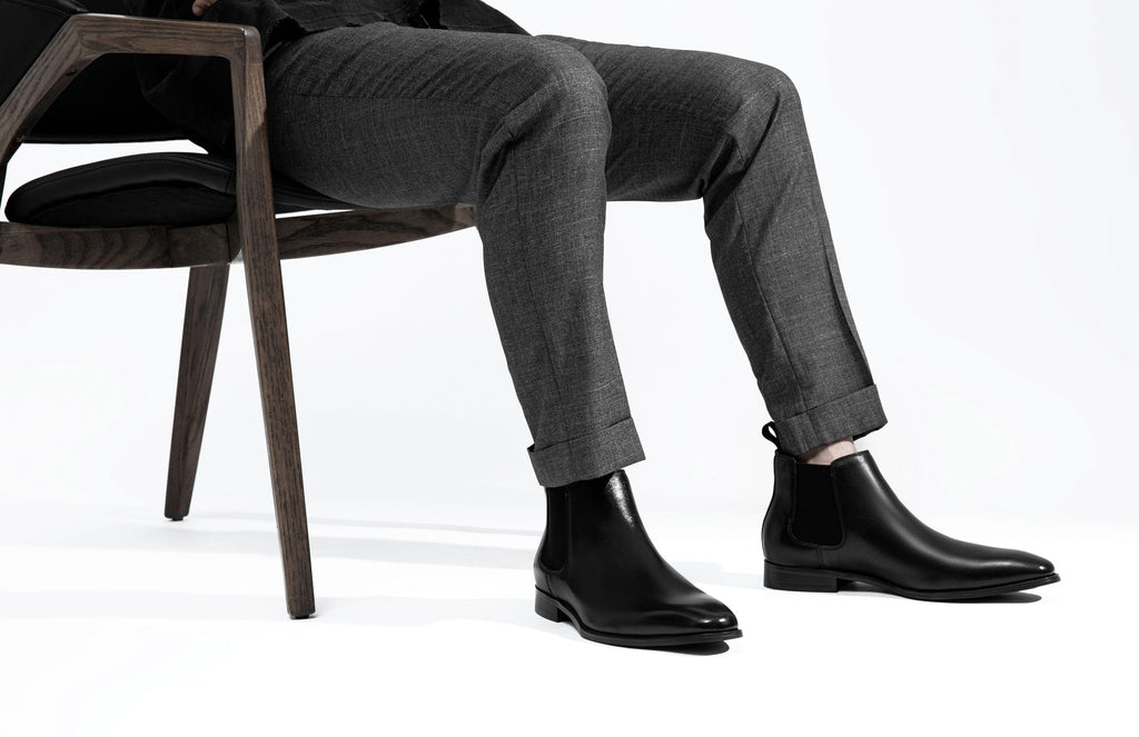 Men's Polished Leather Chelsea Dress Boot | JOUSEN