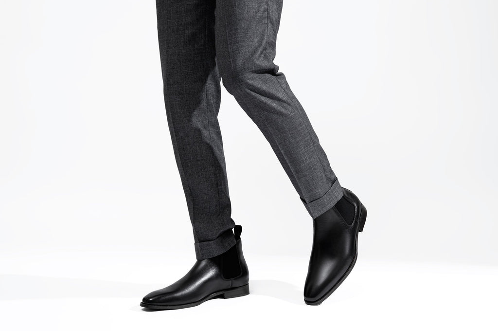 Men's Polished Leather Chelsea Dress Boot | JOUSEN