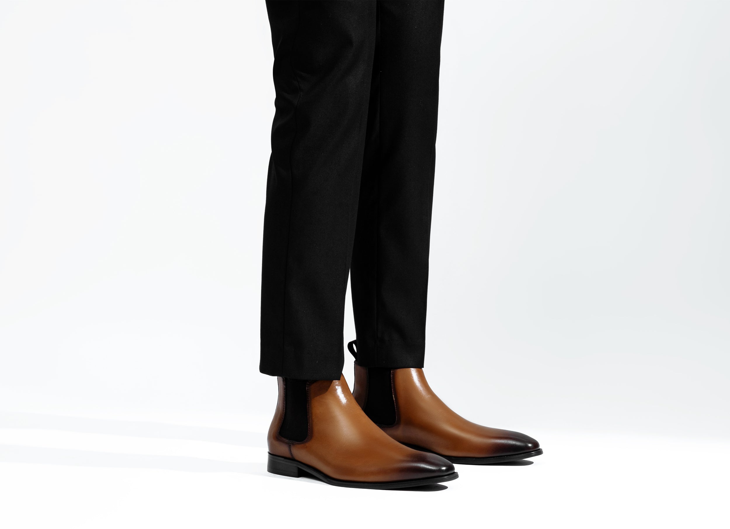 Men's Polished Leather Chelsea Dress Boot | JOUSEN