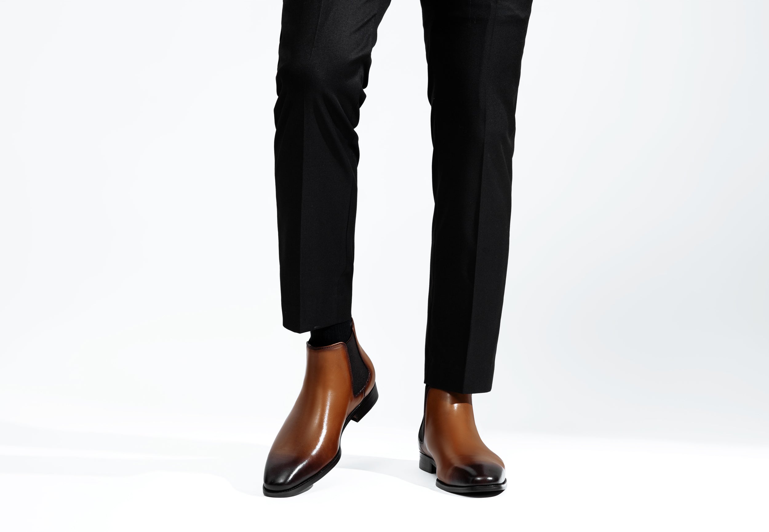 Men's Polished Leather Chelsea Dress Boot | JOUSEN