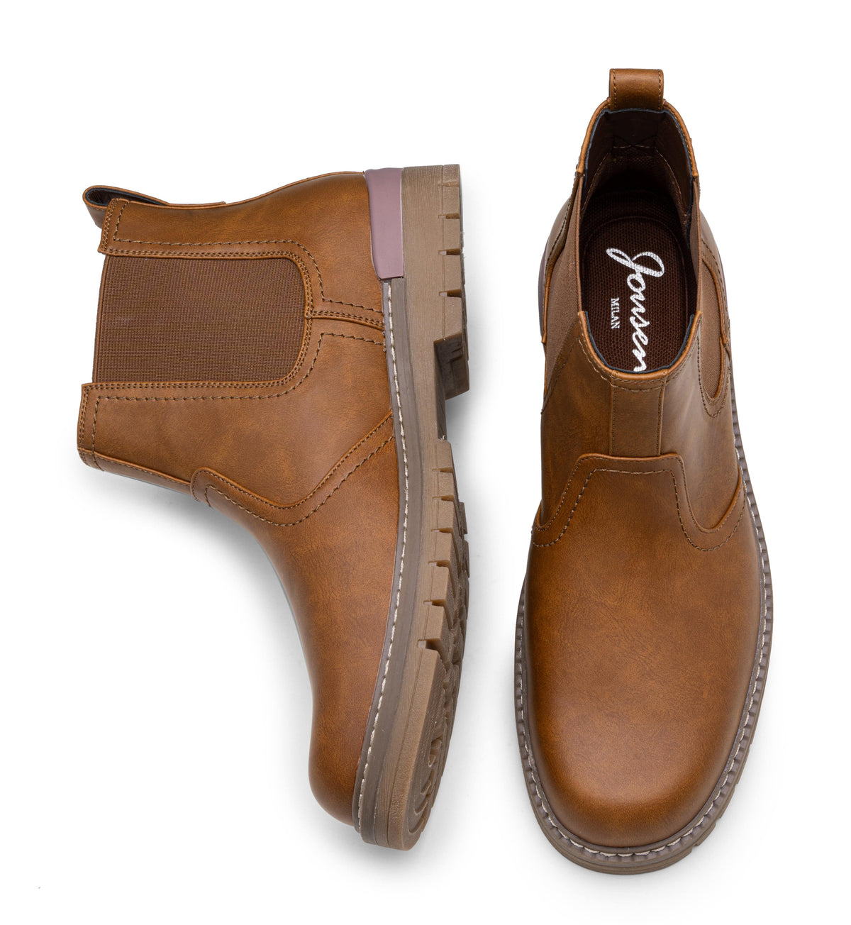 Jousen Men\'s Tan Suede Chelsea Boots Amazon.com | Jousen Men main image 2