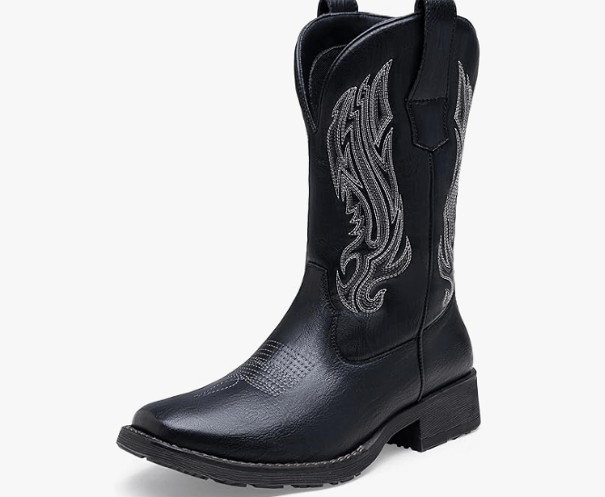 Jousen Cowboy Boots for Men Embroidery Men's Western Boots Retro Square Toe Mens Boot Botas Vaqueras Para Hombre