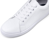 Plain White Men's Casual Sneakers | JOUSEN