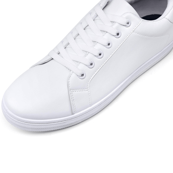 Plain White Men's Casual Sneakers | JOUSEN
