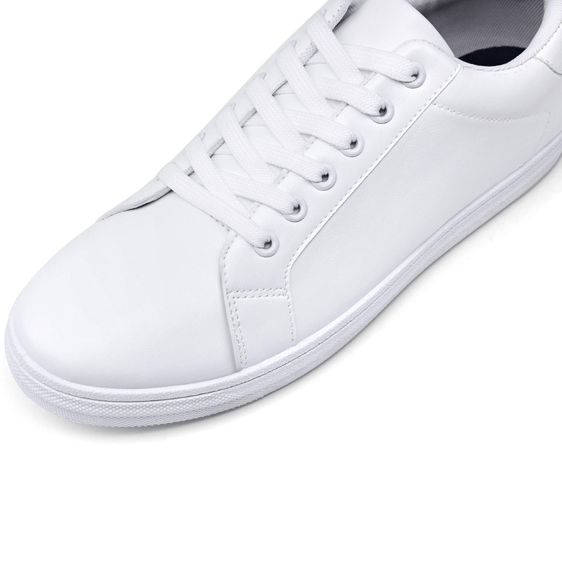 Plain White Men's Casual Sneakers | JOUSEN