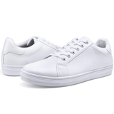 Plain White Men's Casual Sneakers | JOUSEN